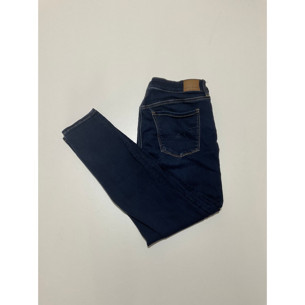 American Eagle Womens Ne(x)t Level Stretch Skinny Jeans Indigo Blue Size 14S